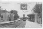 83 // ST CYR SUR MER, La Gare, Cote D'azur Et De Provence, Edit Carrière, ANIMEE AVEC TRAIN - Saint-Cyr-sur-Mer