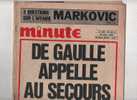 Minute 20 Mars 1969 -  Référendum - Affaire Markovic - Denise Glaser - Rungis - Séguy - Petit Clamart ... - Politics