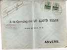 BELGIUM OCCUPATION USED COVER 1918 CANCELED BAR WAREMME - OC1/25 Gobierno General