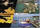 PORT LOUIS  -  N° 5   -   3 Vues  :  Citadelle, Remparts, Le Port - Port Louis