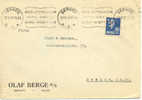 Norvège Postal History, Cover, Letter, 1937 (flamme) - Otros & Sin Clasificación