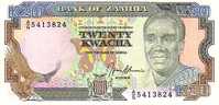 ZAMBIE   20 Kwacha   Non Daté (1989-1991)   Pick 32b  Signature 9    *****BILLET  NEUF***** - Zambie