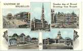 Belgique.Souvenir De Bruxelles.Belle Cpsm Multi-vues. - Cartas Panorámicas