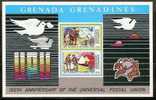 GRENADA GRENADINES 1974 U.P.U CENTENARY, SHIP, TRAIN, M/s  MNH # 9197 - U.P.U.