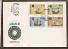 SHIPS - PORTUGAL  VF FIRST DAY COVER - INTL PHILATELIC EXPOSITION - ANTIQUES SHIPS - YVERT # 1482/5 - - Marítimo