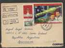 SPACE -  SALIOUT 6 - SOYOUZ And The PILOTS COSMONAUTS SE-TENANT In VF Registered Cover To ARGENTINA- Yvert # 4485/6+4336 - UdSSR