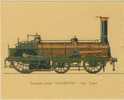 Locomotive Système "CRAMPTON - 1849 - France (17 Cm Sur 21 Cm). Ce N'est Pas Une Carte Mais Une Gravure Sur Carton. - Materiale