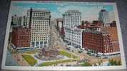United States,Clevelend,Ohio,Square,National Bank,Trams,vintage Postcard - Sonstige & Ohne Zuordnung