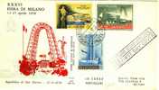 SAN MARINO FDC 1958 XXXVI FIERA DI MILANO - Autres & Non Classés