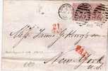 GBV027/ 1865 – London-NewYork – 21 Cents Paid - Storia Postale