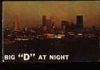 Jolie CP Etats Unis Amérique Texas Dallas - The Big " D " At Night - Vue De Nuit - A Circulée 18 Sept 1969 - Dallas