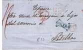 GBP076 / 1862 – Liverpool, Franco-Bilbao, Spanien - Storia Postale