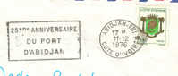 Port D' Abidjan Cote D' Ivoire 1976 - Flamme Sur Lettre Entière - Briefe U. Dokumente