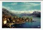 Lac D´ Annecy, La Baie De Talloires, Au Fond, Le Massif Des Bauges Enneigé (07-1266) - Talloires