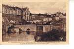 Thouars : Façade Est Du Château Et Le Vieux Pont - Thouars