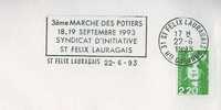 SC1970 3eme Marche Des Potiers Syndicat D Initiative Flamme St Felix Lauragais 1993 - Sonstige & Ohne Zuordnung