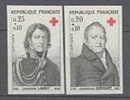 France N° 1433a / 34a XX  Au Profit De La Croix Rouge, La Paire Non Dentelée Sans Charnière, TB - Ohne Zuordnung