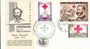 FDC N°  Ordi. Du 10-6-1959 - COB 1098-1099-1101 - Cachet De Bruxelles 1 - Croix-Rouge - Henry Dunant - 13€ - 1951-1960