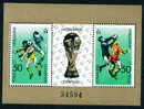3148 Bulgaria 1982 Soccer World Cup Espana 82 BLOCK / Spielszenen  -  Zierfeld: FIFA-Pokal - Blocs-feuillets