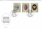 LIECHTENSTEIN FDC 2001 PASQUA. UOVA PREZIOSE. SERIE COMPLETA - Pascua