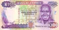 ZAMBIE   100 Kwacha   Non Daté (1991)   Pick 34a     *****BILLET  NEUF***** - Zambia