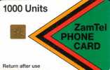 ZAMBIA 1000 UNITS  GREEN  ETC.  SPECIAL CARD  LOGO CHIP  ZAM-01  NOT FOR SALE !! READ DESCRIPTION !! - Zambia