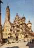 CPSM.  ROTHENBURG.      Rathaus Und Georgsbrunnen.     1969.     (Trés Animée)    (Envoi Gratuis) - Rothenburg O. D. Tauber