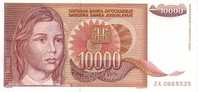 YOUGOSLAVIE   10 000 Dinara  Daté De 1992   Pick 116a     *****BILLET  NEUF***** - Joegoslavië