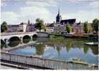 CPSM - ROMORANTIN - Le Pont Sur La Sauldre Et L'Eglise St Etienne - Coul - Ann 70 - - Romorantin