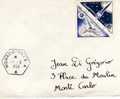 MONACO LETTRE TIMBRES TAXES AVIATION HIER AUJOURD HUI - Postmarks