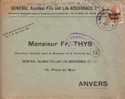 BELGIUM OCCUPATION USED COVER 1917 CANCELED BAR MONTIGNIES-SUR-SAMBRE - OC1/25 Generaal Gouvernement