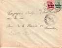 BELGIUM OCCUPATION USED COVER 1917 CANCELED BAR VERVIERS - OC1/25 Gobierno General