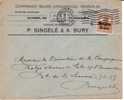 BELGIUM OCCUPATION USED COVER 1916 CANCELED BAR BRUXELLES - OC1/25 Generalgouvernement 