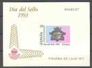 ESPO28-L1931THC. España. Spain.Espagne.PRUEBA OFICIAL 28 DIA DEL SELLO 1993.(Ed PO 28). LUJO - Fogli Ricordo