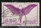 P300.-.SWITZERLAND  /  SUIZA .- 1923-1925 .- 1 Fr. ALLEGORICAL FIGUREOF FLIGHT .- SCOTT # C12. USED LOT - Gebruikt