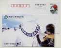 China 2003 Life Insurance Advertising Pre-stamped Card Climbing Climber Mountain Snow Crash - Bergsteigen