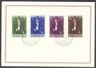 LIECHTENSTEIN, 2 SETS 1955-56 VFU ON CARDS, NICE ITEM! - Briefe U. Dokumente