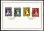 LIECHTENSTEIN, 2 SETS 1955-56 VFU ON CARDS, NICE ITEM! - Covers & Documents