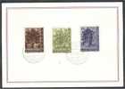LIECHTENSTEIN, 2 SETS TREES FROM 1958 And 1959 ON CARDS VF USED - Storia Postale