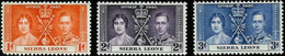 SIERRA LEONE..1937..Michel # 148-150...MLH. - Sierra Leone (...-1960)