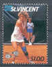 St. VINCENT: Mackle !!! : TENNIS,CHRIS EVERT,..........  MISSING TENNISBALL !!!           + RARE !!! RARE !!! RARE !!! + - St.Vincent (1979-...)