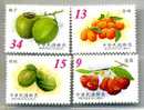 2003 TAIWAN Fruits 4v - Unused Stamps