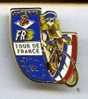 @+ Pin's Tour De France 92 - A2 FR3 - Signé DECAT - Cycling