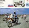 Fiche Moto, YAMAHA 750 XTZ SUPER TENERE (Tout-Terrain, Japon, 1991), Détail Technique Au Dos (14 Cm De Côté) 2 Scans - Motorräder