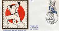 ANDORRE FIRST DAY COVER PREMIER JOUR CHAMPIONNATS DU MONDE DE JUDO 1979 - FDC