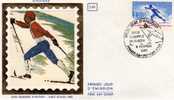 ANDORRE FIRST DAY COVER PREMIER JOUR JEUX OLYMPIQUES D HIVER DE LAKE PLACID 1980 SKI DE FOND - FDC