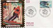 ANDORRE FIRST DAY COVER PREMIER JOUR JEUX OLYMPIQUES D HIVER D INNSBRUCK 1976 - FDC