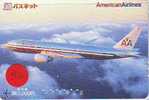 Avions Sur Telecarte Japon (52) American Airlines Flugzeuge Vliegtuig Aeroplani Airplane Aeroplanos ??? - Aerei