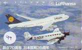 Avions Sur Telecarte Japon (94) Flugzeuge LUFTHANSA Vliegtuig Aeroplani Airplane Aeroplanos ??? - Flugzeuge