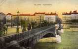 69 LYON II Pont Lafayette, Animée, Colorisée, Cachet "Commission Militaire Gare Perrache", Ed Carrier 20, 1915 - Lyon 2